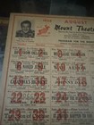 Vintage Orig 1954 Rock Hudson Movie Promo Mail Calendar Sheet flyer August Virg