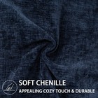 Pack Of 2 Chenille Decorative Throw Pillow Covers 18x18 Inch Navy Blue
