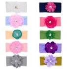 10 Pcs Toddler   Baby Girl Headbands - Lace Bow   Flower Hair Band Accessories
