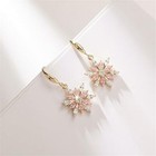 Total Of Exquisite Delicate Minimalist Snowflake Shaped Alloy Dangle Earrings
