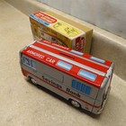 Vintage H Japan Tin Armored Car Savings Bank Truck   Box  Friction 8 