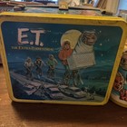 Vintage E t  Lunch Box Metal 1982 Aladdin Thermos No Lid handle