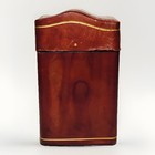 Leather Playing Card Box Case Holder Italy Vintage Embossed 2-decks Italian