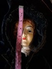 Victorian Antique Mourning Child doll Bonnet  1800s