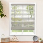 Cordless 1  Vinyl Mini Window Blinds Gloss Gray 53 w X 48 h