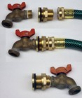 Rainpal Bbf020 Brass Bulkhead Fitting female 1 2  Pipe Male 3 4  Nh Garden Hose 