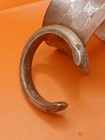 Rare Ancient Silver Bronze Cuff Bracelet Decorated Antique Artifact Authentic