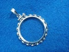 Gold Plated 925 Sterling Silver Rope Bezel Pendant With Screw