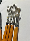 Cool  8 Pc Vintage Bakelite  Butterscotch Handled Silverware Set