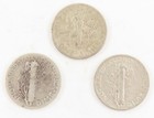 Mixed Lot Of 3 90  Silver Circulated Dimes - Inv  1012