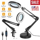 2 Pack Magnifier Led Lamp 8x Magnifying Glass Desk Table Light With Clamp Stand