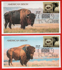 Bison   4 Different American Bison Fdcs  2026 Boston World Expo