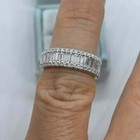 3ct Baguette Cut Lab Created Diamond Eternity Wedding Band 14k White Gold Finish