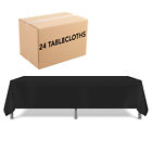 Bulk Case Of 24 Dining Tablecloths  Polyester  Reusable  Size   Color Options