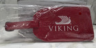 Viking Cruise Line Genuine Leather Red Luggage Tag With Buckle Closure  New