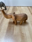 3 Handcarved Wooden Animals- Elephant  Giraffe  And Zebra Read Description