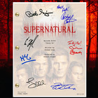 Supernatural Series Finale Signed Autograph Script Reprints   8x10 Photo