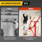 16ft Drywall Lift 150lb Capacity Heavy Duty Sheetrock Hoist W telescopic Arm