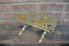 Victorian Brass Kettle Trivet  Fireplace Trivet  Kettle Warming Trivet