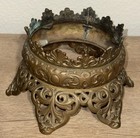 Vintage Solid Brass Victorian Footed Plant Stand Or Bowl Riser
