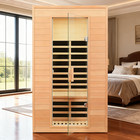 2 Persons Indoor Far Infrared Sauna Room Hemlock Wood Personal Sauna Detox 1500w