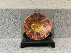 Vintage Feng Shui Mandala Plate Coin     Hong Kong Souvenir In Display Case