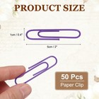 50 Pcs Pin Shape Paper Clip   2 X 0 4  Large Pin Paper Clip  Purple