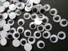 10mm 100pc Joggle Movable Black Eye Wiggly Google Googly Eyes Craft Stick On Art