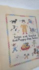 Antique 14 X 11 Cross-stich    snips And Snails And Puppy-dog Tails   Hand Done