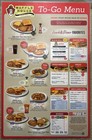 Waffle House 70th Anniversary To-go Menu 17 5    X 11 5    Excellent Condition