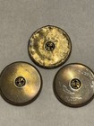 Vtg Large 2 Hole Buttons Set Of 3 Metal Decorative Bronze Goldtone 38mm  1 