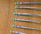Set Of 6 Vintage Korean 70  Silver Souvenir Demitasse Collector 5  Tea Spoons