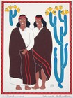 Original Vintage Carlos Merida 1945 Silkscreen Print  tarahumaras  Plate Signed