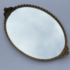 Vtg Oval Mirror Stylebuilt Accessories New York 24k Gold Plated Vanity Dresser