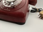 Automatic Electric Co Monophone Red Rotary Desk Phone