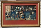 Antique 1861 Japanese Woodblock Print Onb  bori ghost Story Utagawa Kunisada