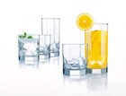 Luminarc Drinking Glass 16 Piece Set Every Day Tumblers  Topaz Collection