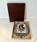 New Vtg Parsons Masonic Casket Coffin Emblem Plaque Laurel Wreath Compass Square