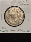 1949 Canada 50 Cents Canada Half Dollar Silver Circulated    jun158    Canadian