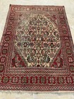 Vintage Beautiful Hand Knotted Oriental Distressed Worn Meshkabaad Wool Rug