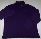 Nwt Polo Ralph Lauren Rich Purple French Rib Half-zip Sweater Men Xl Green Pony