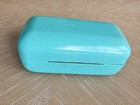 Tiffany   Co  Clamshell Eyeglass Case Blue W  Pouch   Cleaning Cloth