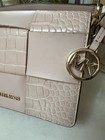 Michael Kors Mercer Small Shoulder Crossbody Bag Clutch Pink Powder Blush