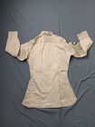 Vintage Korean War Era Us Army  Long Sleeve Khaki Shirt With Patches Med