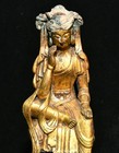7 old Tibet Bronze Gold Kwan-yin Guan Yin Boddhisattva Goddess Buddha Statue