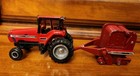 Vintage Ertl Ih Tractor 5088    Round Hay Baler 2400 Diecast Set 1 64 