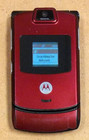 Motorola Razr V3m - Red And Black   Verizon   Flip Cell Phone - Super Rare Color