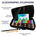 27 note Glockenspiel Xylophone With Mallets  Songbook   Carry Case