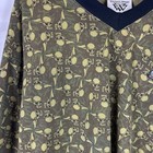 Sandana Venom Wear Flying Skulls Jersey Pullover V-neck Sweatshirt Size L Usa 