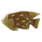 Hand Carved Belize Wood Fish Carving Brown Folk Art Wall Decor Gift Nautical
